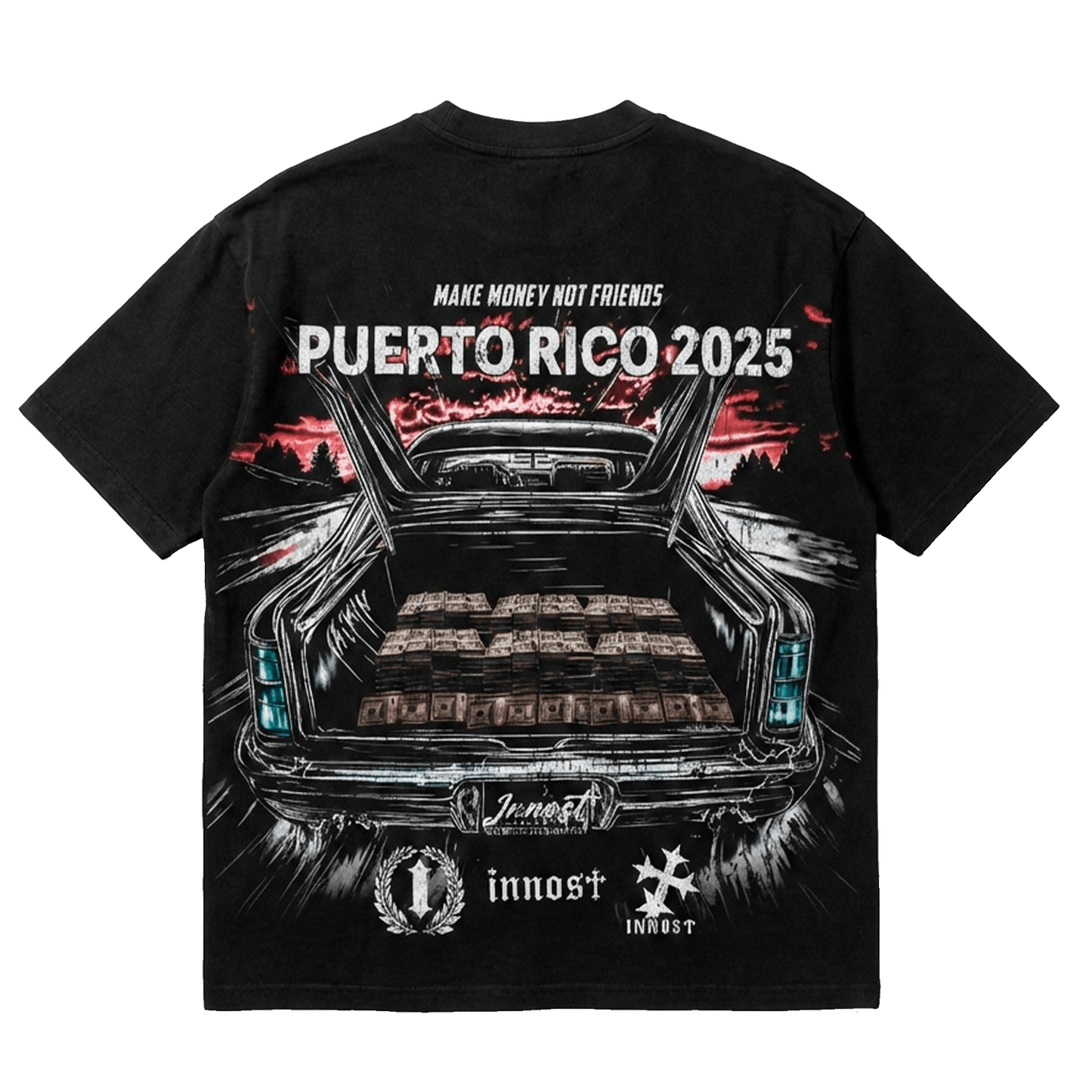 Silent Money shirt back graphic by INNOST