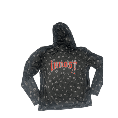 Summer Galaxy Starfall Hoodie –  exclusive star pattern, UPF 50+ sun protection, lightweight quick-dry fabric, and ultimate comfort for summer adventures.