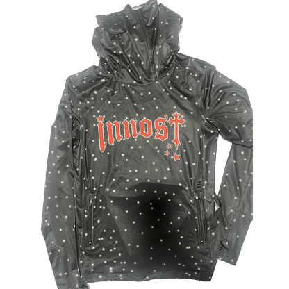 Summer Galaxi - Moon Dust hoodie with starry pattern, unisex design, UPF 50+ sun protection, and quick-dry technology.